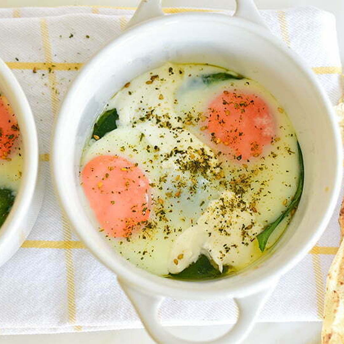 Baked Eggs with Labneh and Za'atar