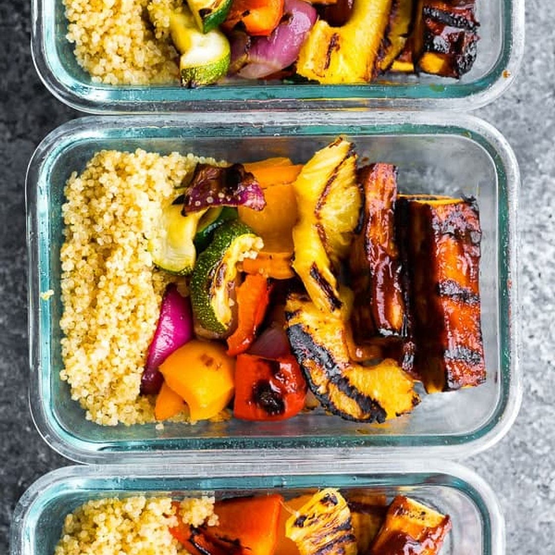 Pineapple BBQ Tofu Meal Prep