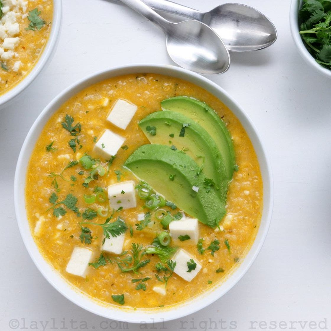 Quinoa and cheese soup