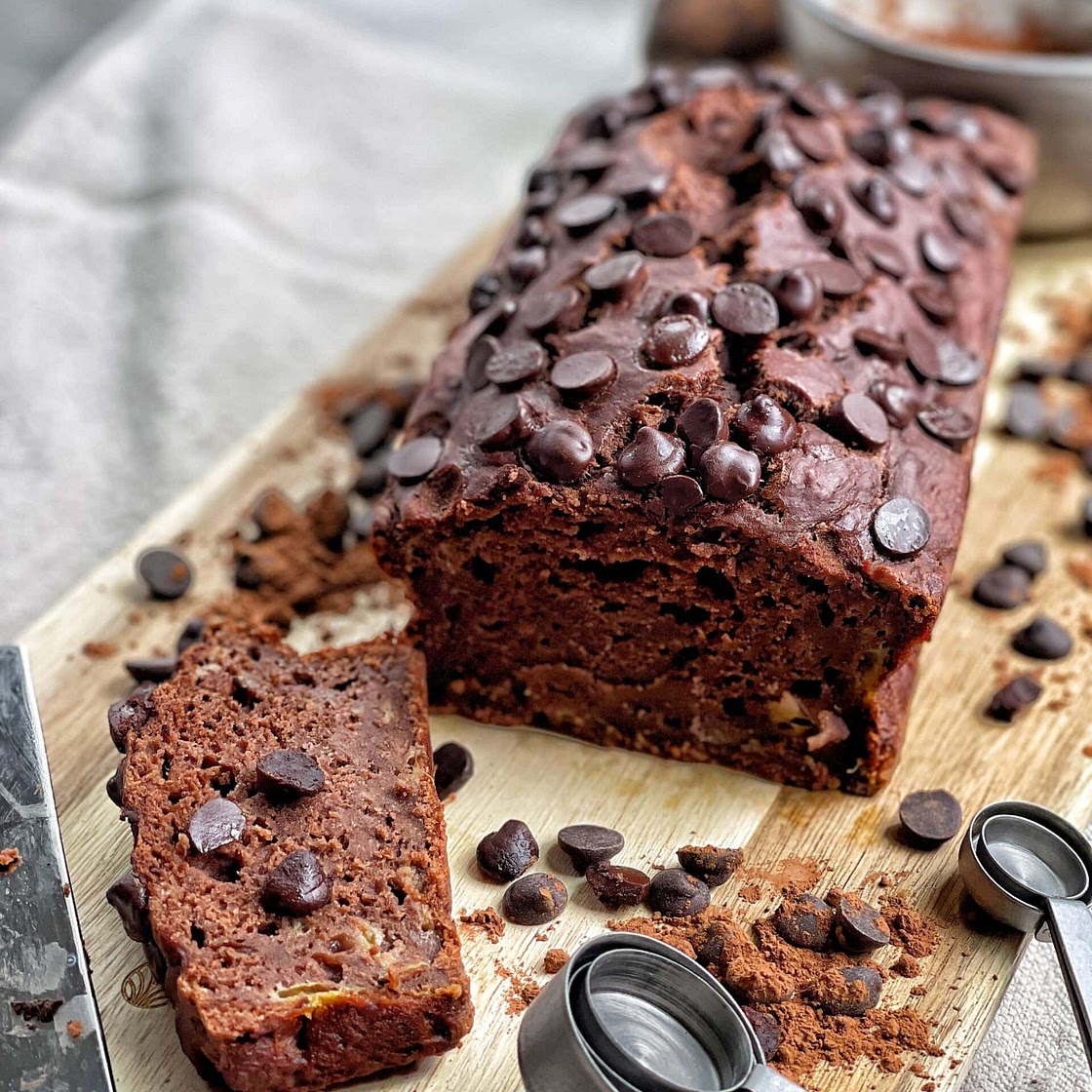 Skinny Chocolate Banana Bread