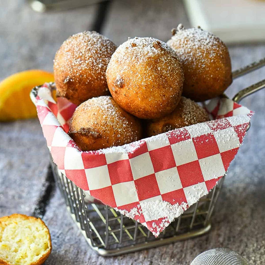 Orange Ricotta Zeppole (Italian Ricotta Doughnuts)