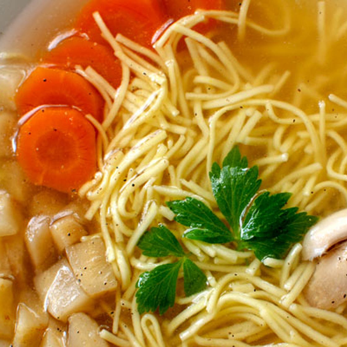 Rosół: Polish Chicken Soup with Fine Egg Noodles