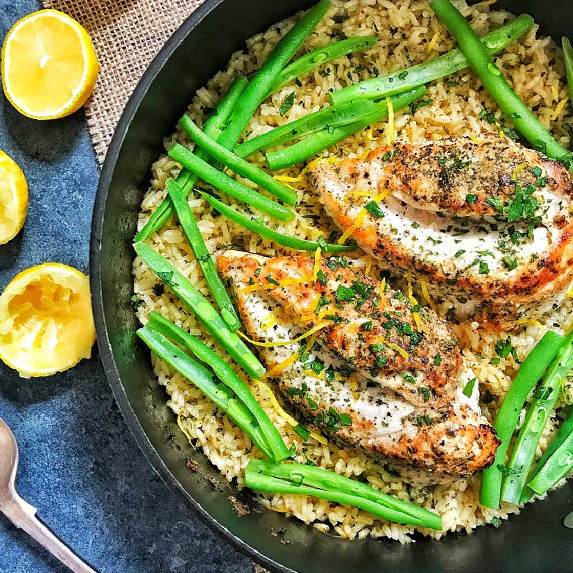 One-pan lemony chicken rice