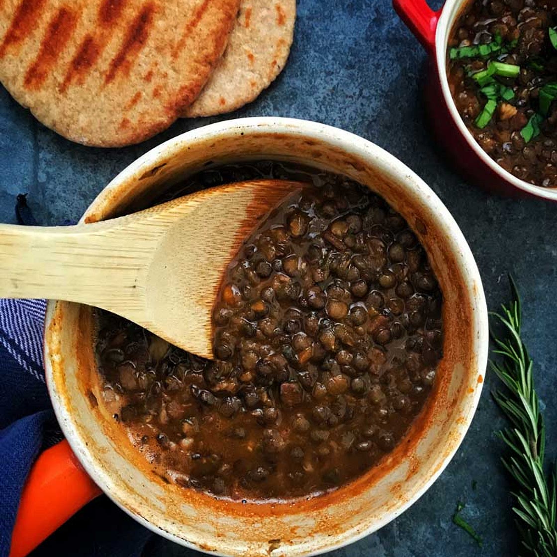 Lentil and bacon soup