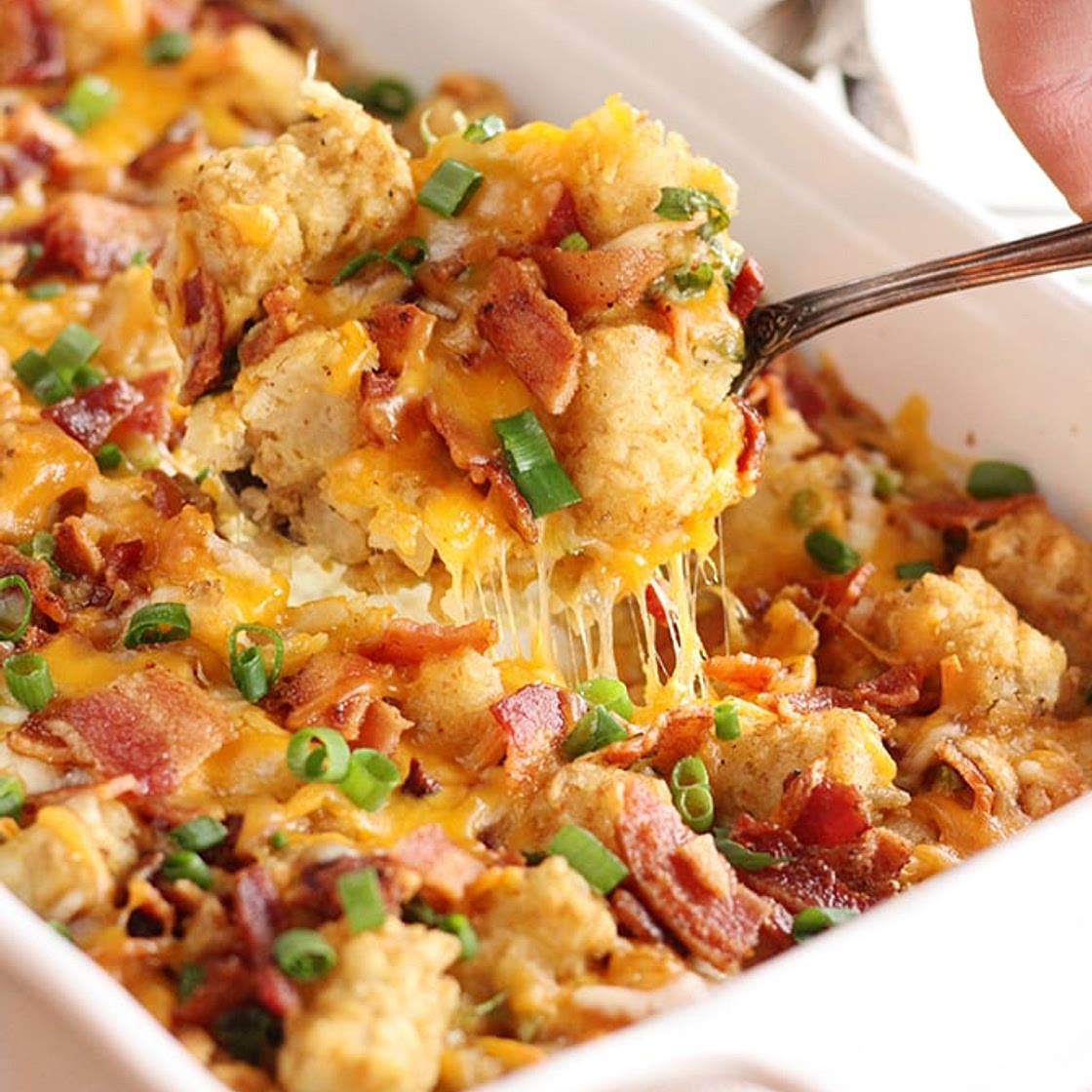 Bacon & Eggs Tater Tot Casserole