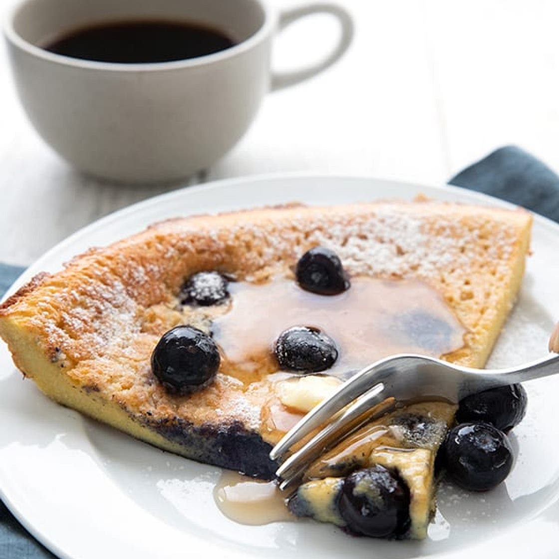 Deep Dish Keto Blueberry Pancake