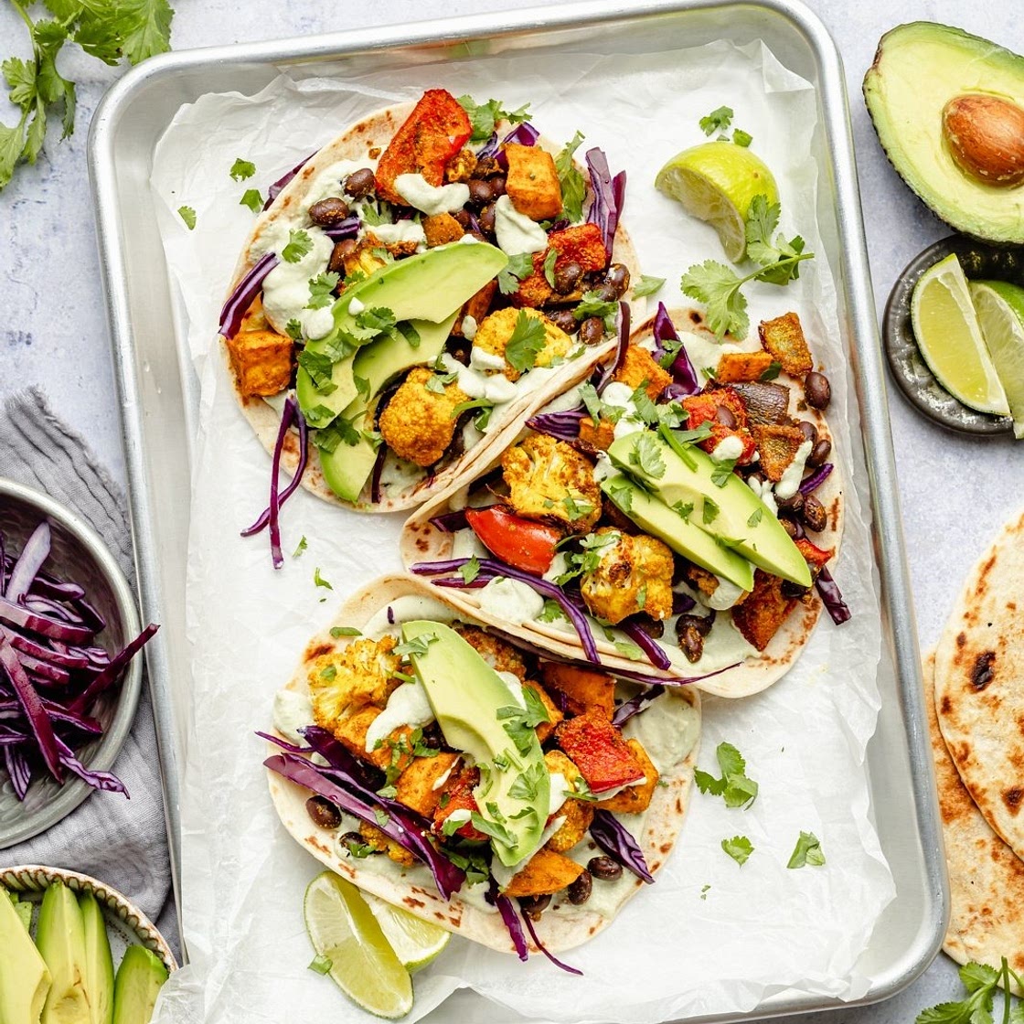 Sheet Pan Roasted Veggie Tacos