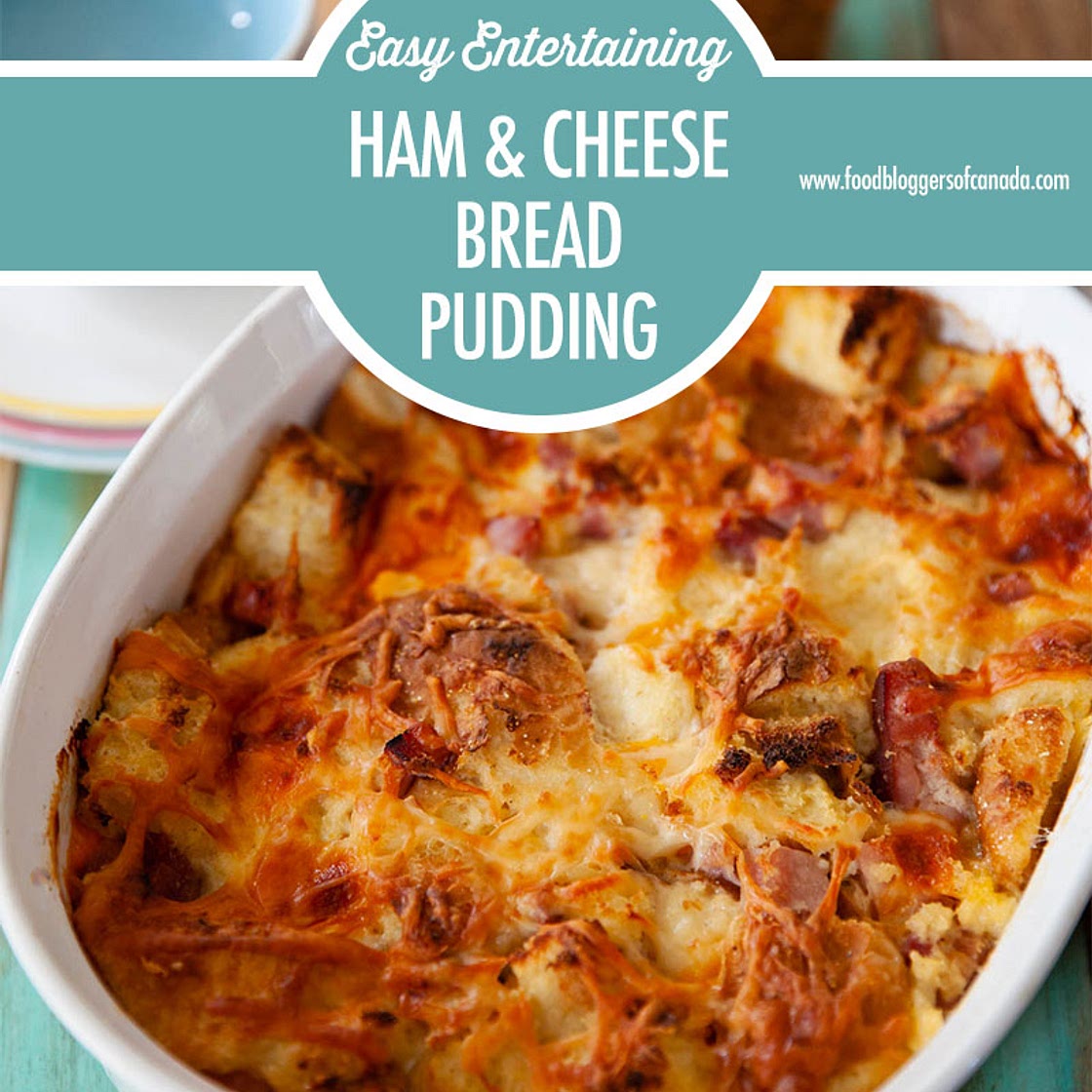 Savoury Ham and Cheese Bread Pudding