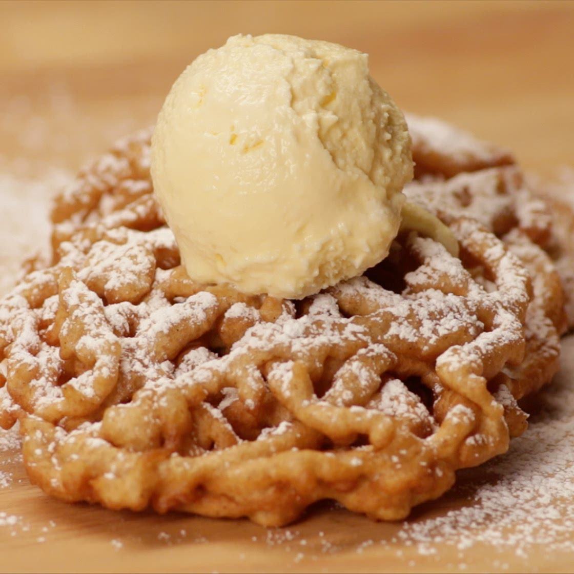 Apple Cider Funnel Cake Recipe by Tasty