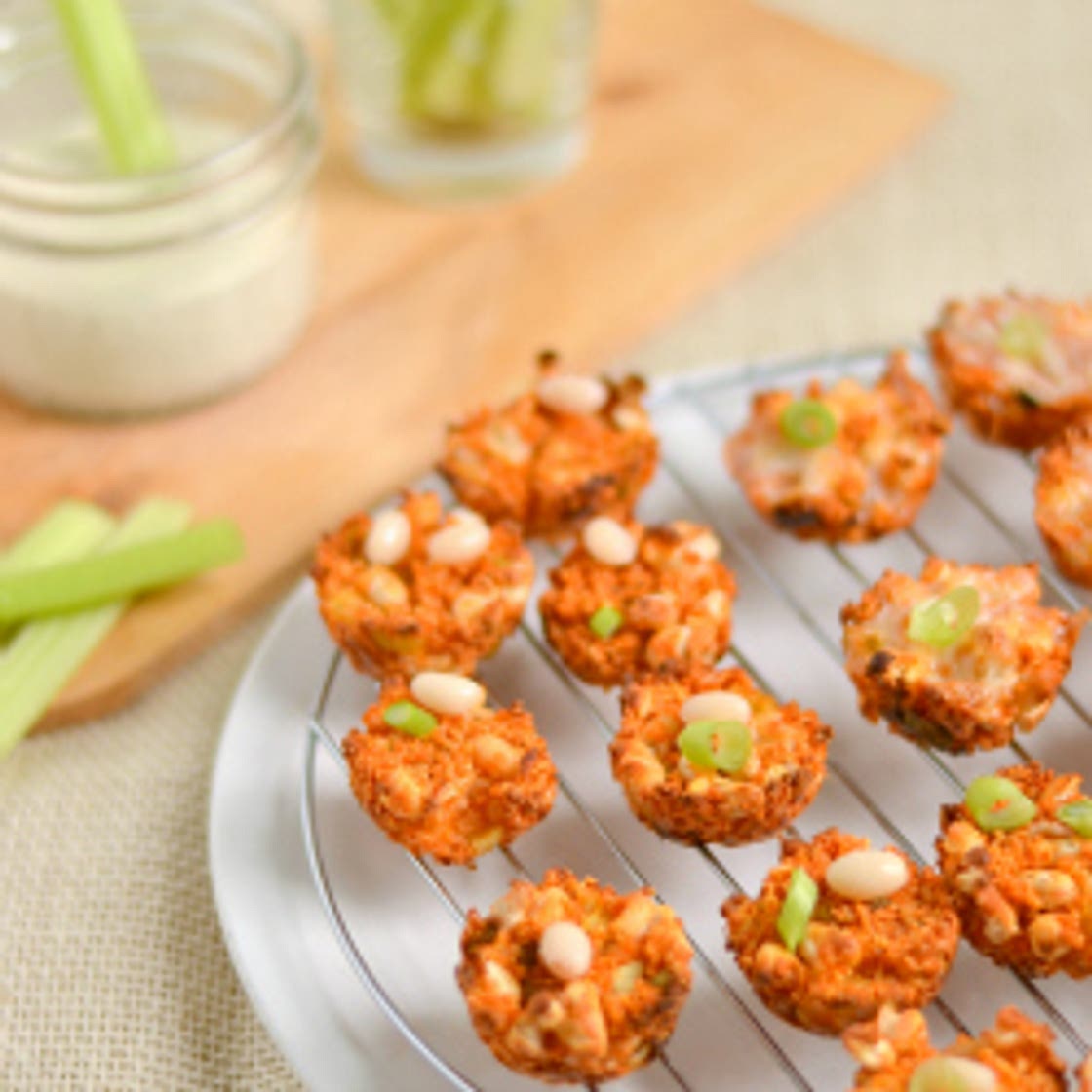 Buffalo White Bean Quinoa Bites