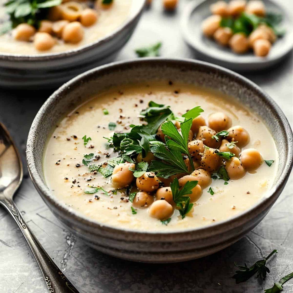 Garlic Chickpea Soup