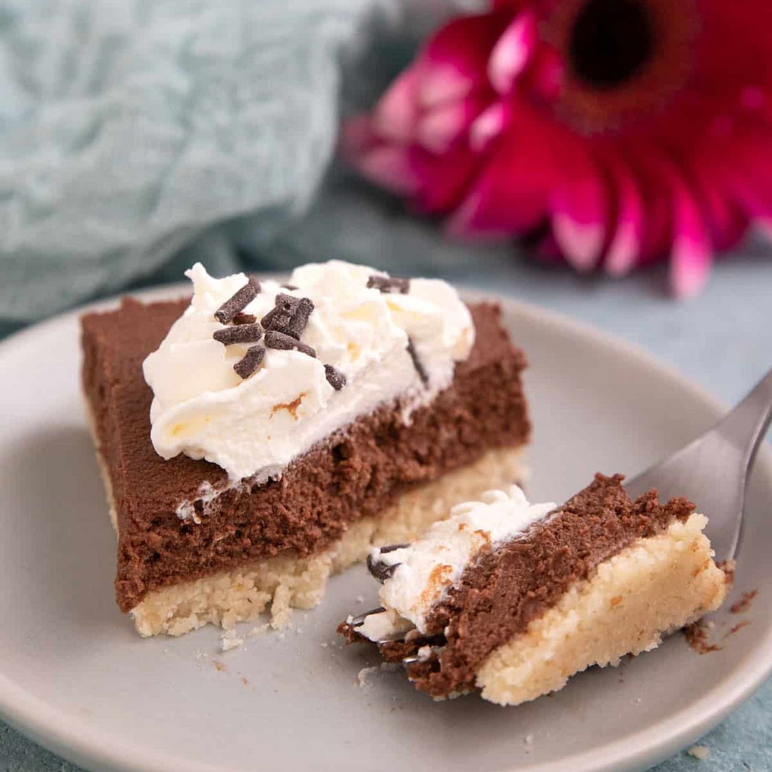 Keto French Silk Pie Bars