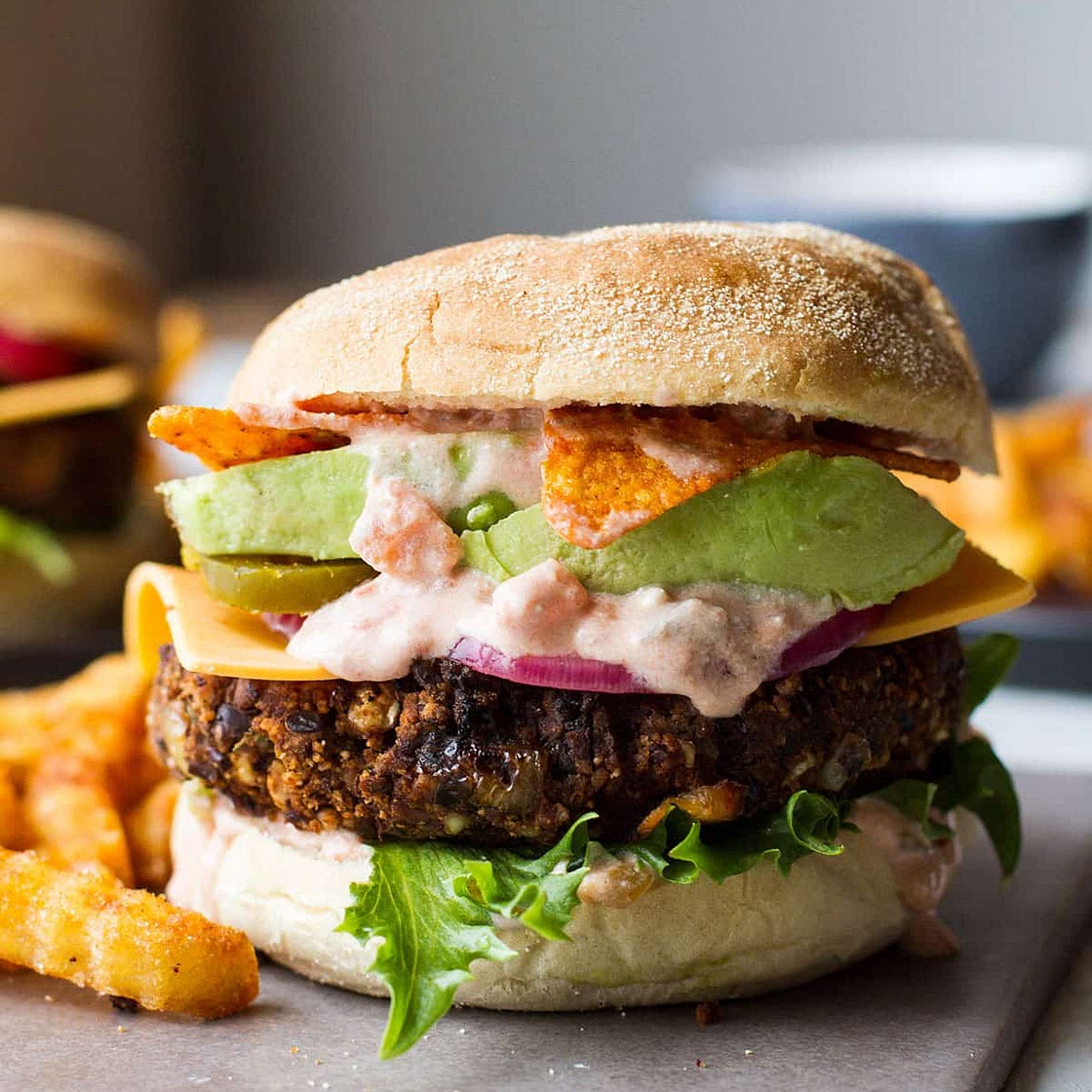 Mushroom Black Bean Burgers (Veggie Burger)