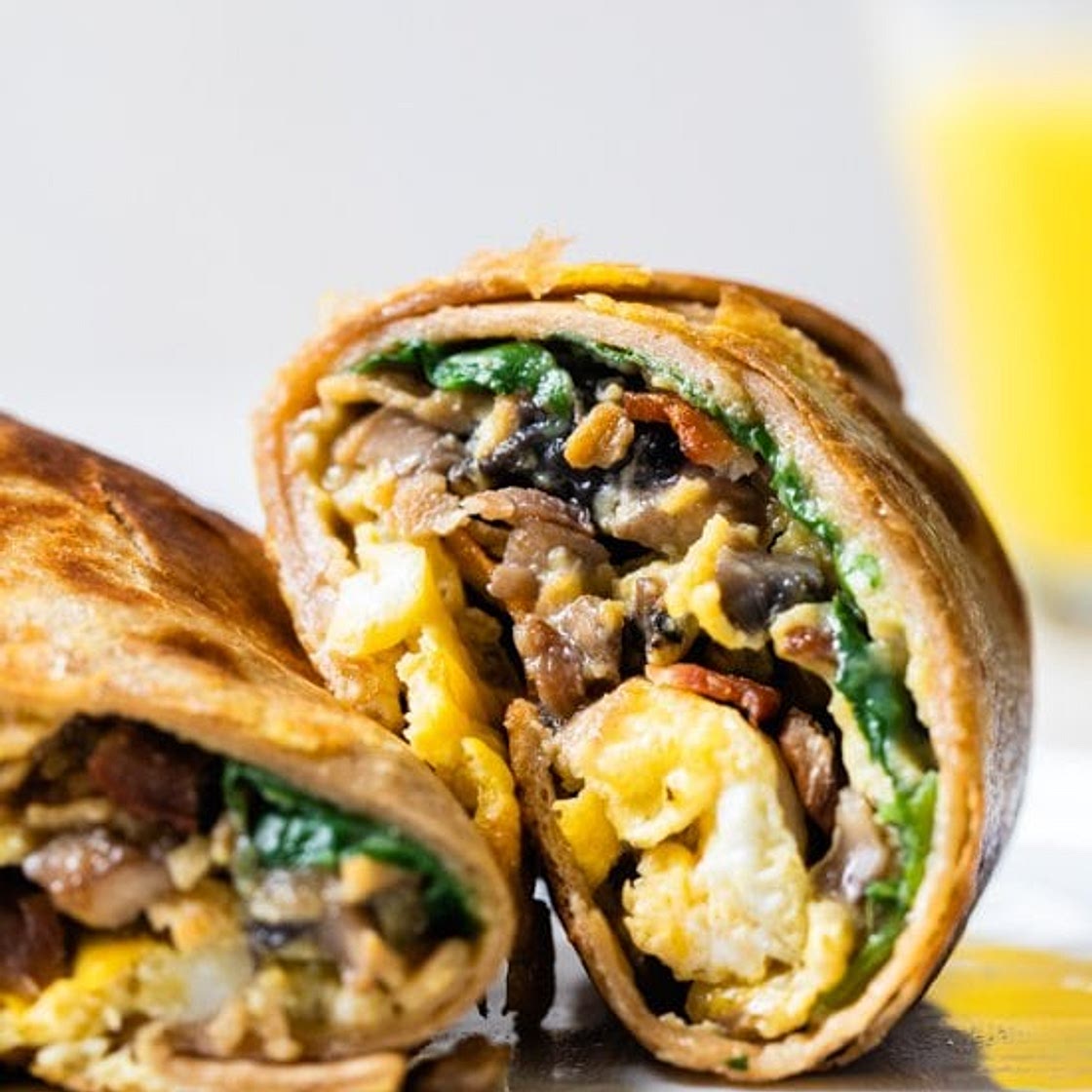 Omelet Tortilla Breakfast Wrap