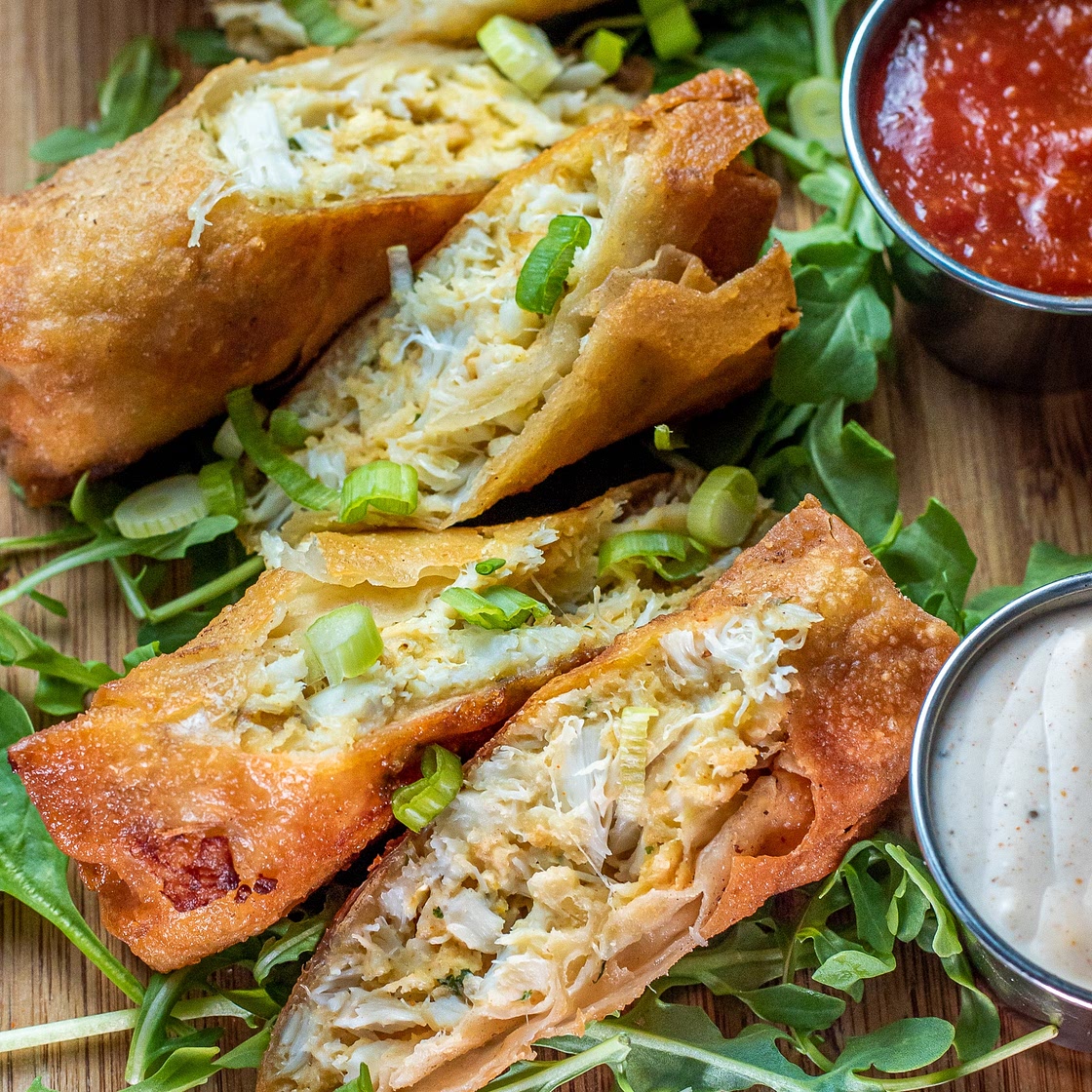 Crab Cake Egg Rolls