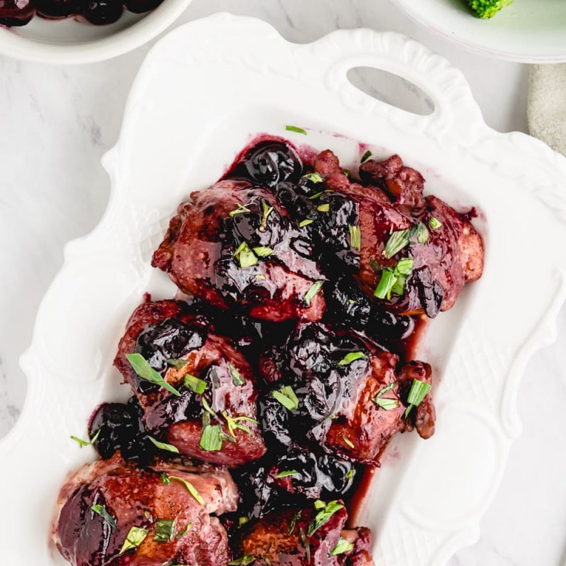 Sautéed Chicken with Cherries