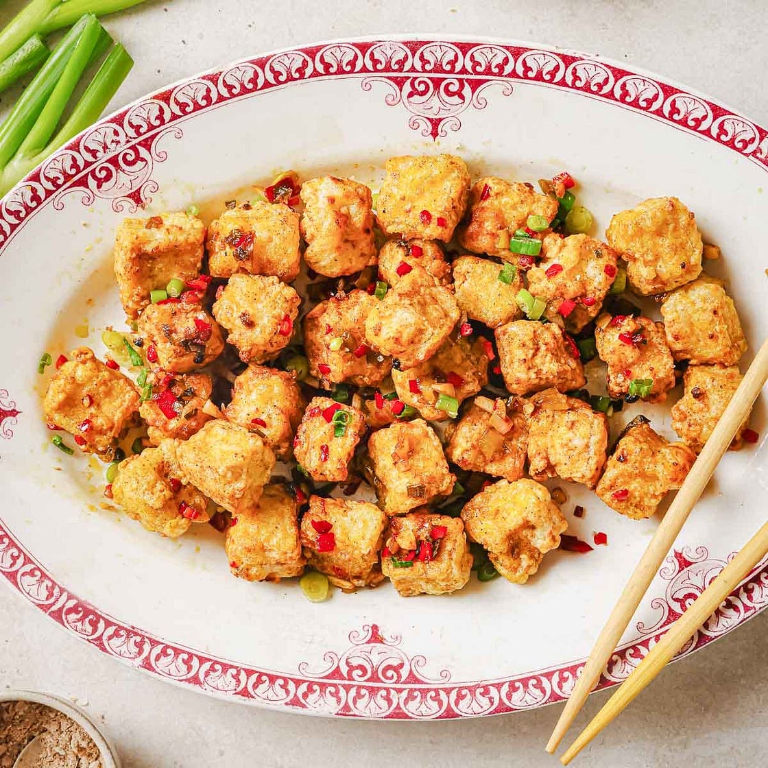 Salt and pepper tofu air fryer recipe