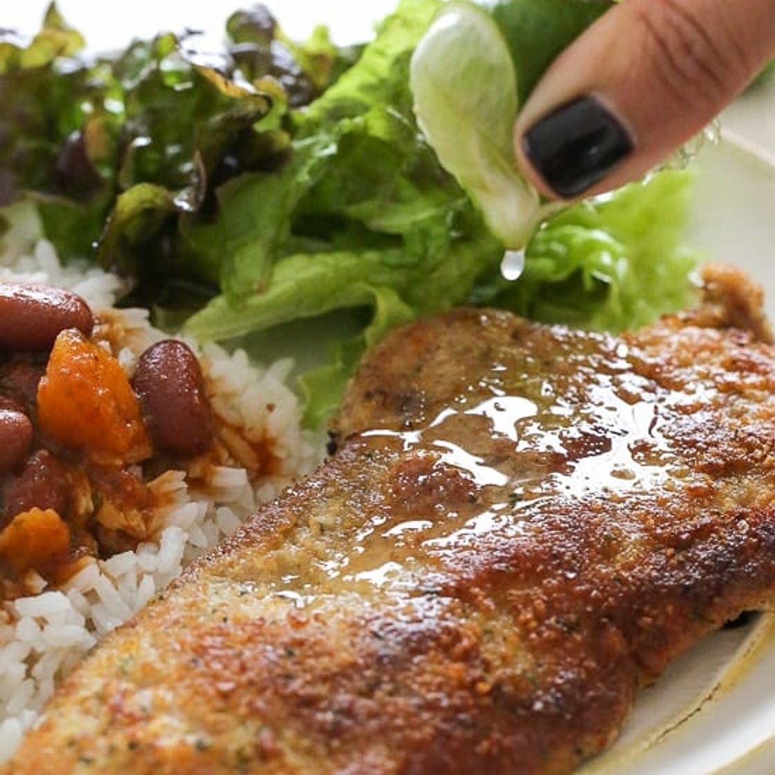 Breaded Pork Cutlets with Lime