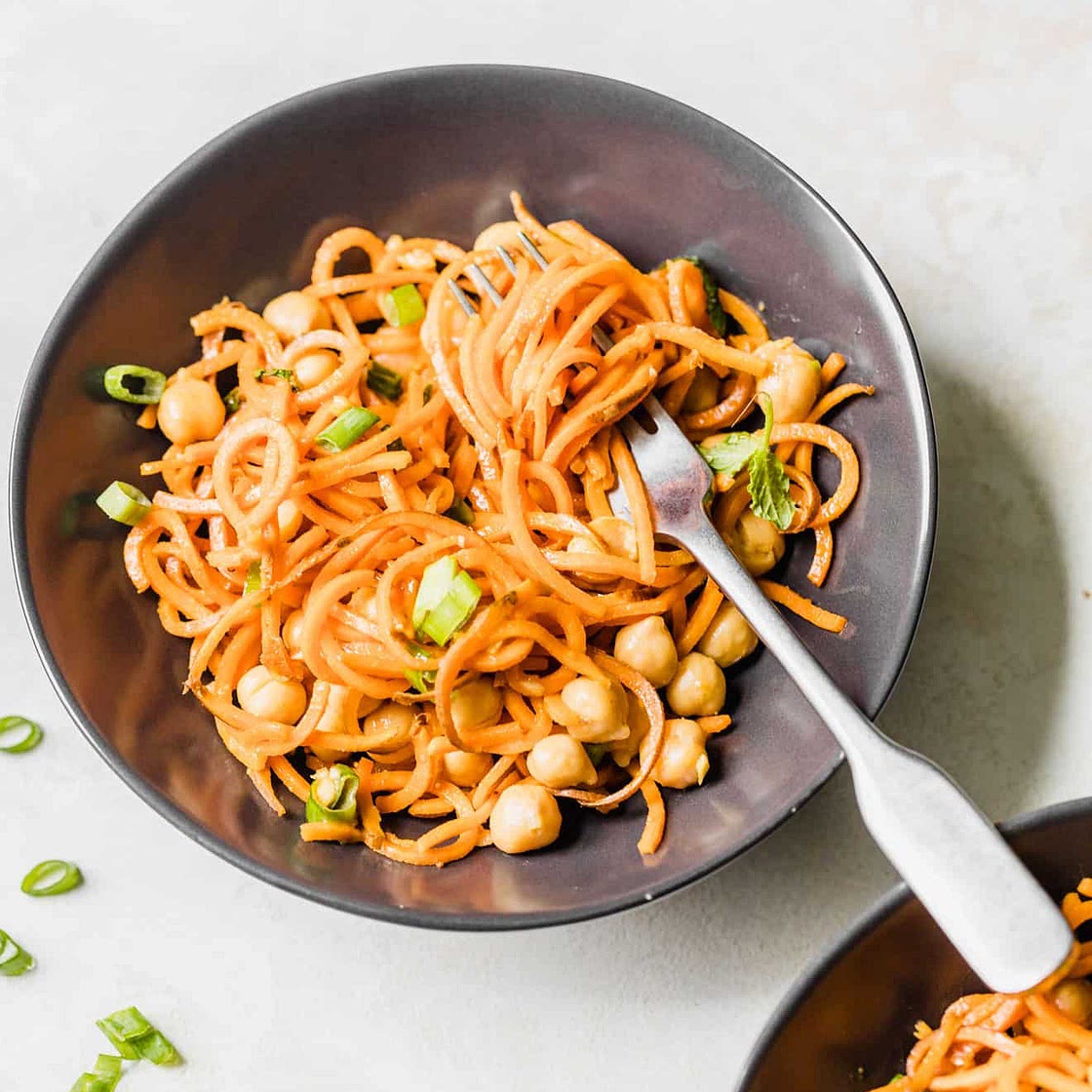 Sweet Potato Noodles with Peanut Sauce