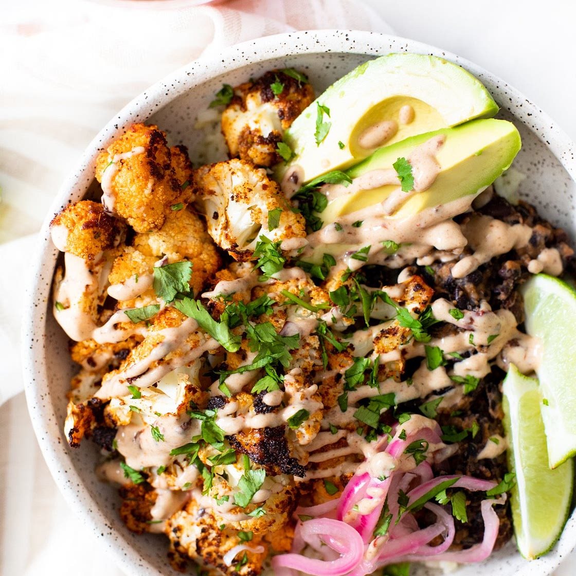 Roasted Cauliflower Burrito Bowls