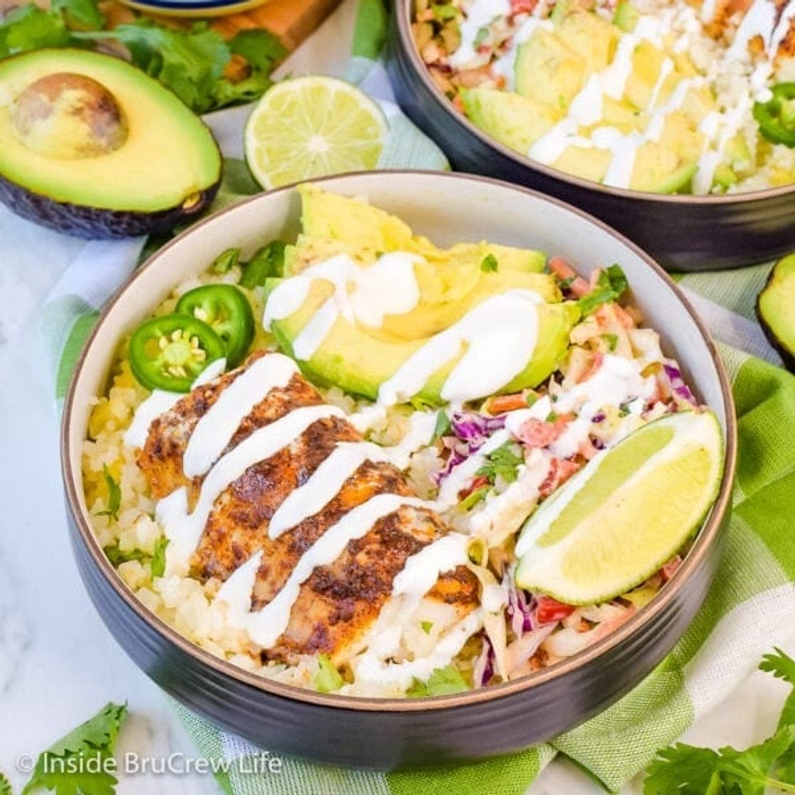 Low Carb Fish Taco Bowls Recipe