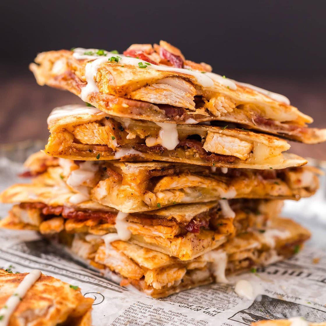 Chicken Bacon Ranch Quesadilla