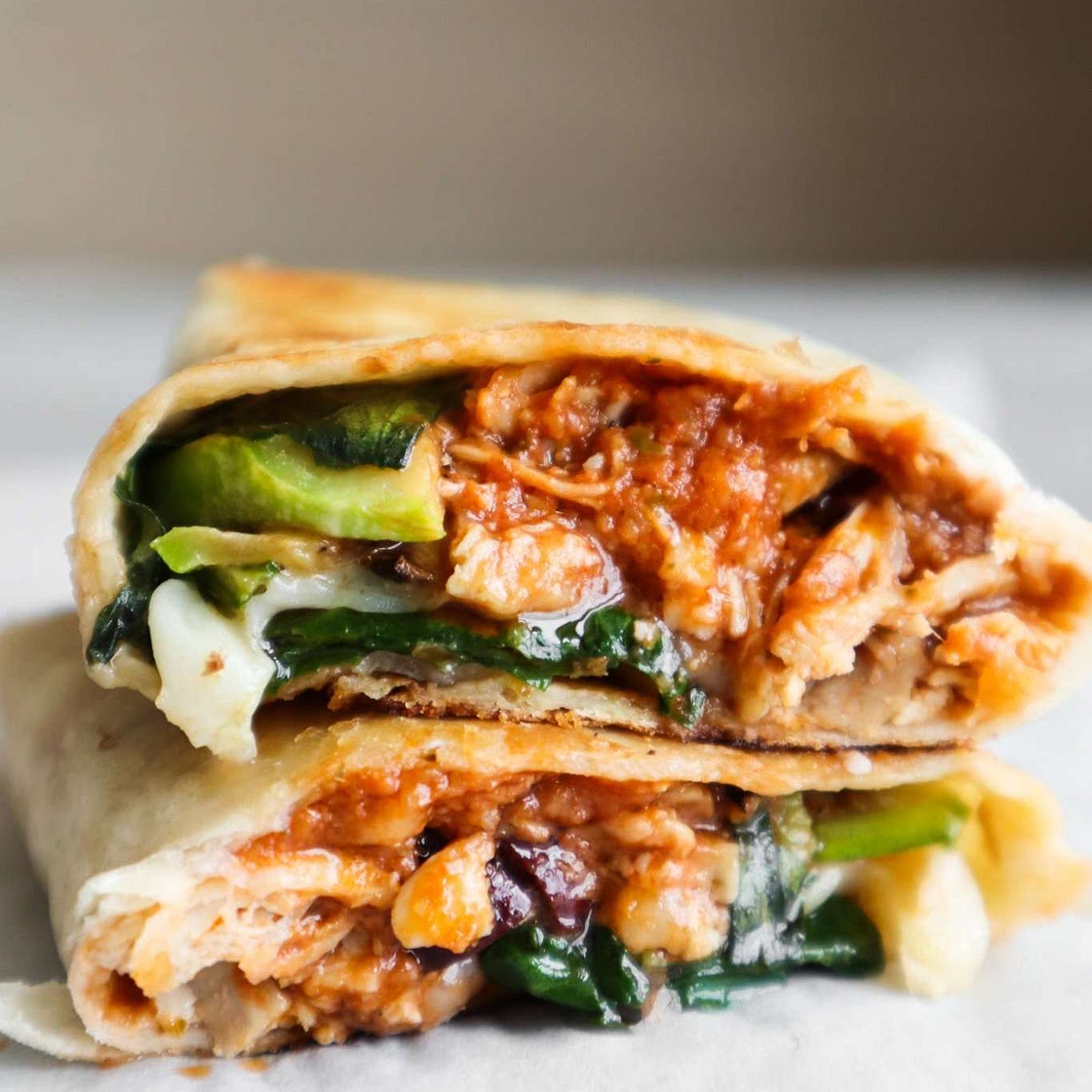 15-Minute Parmesan Pesto Chicken Wraps