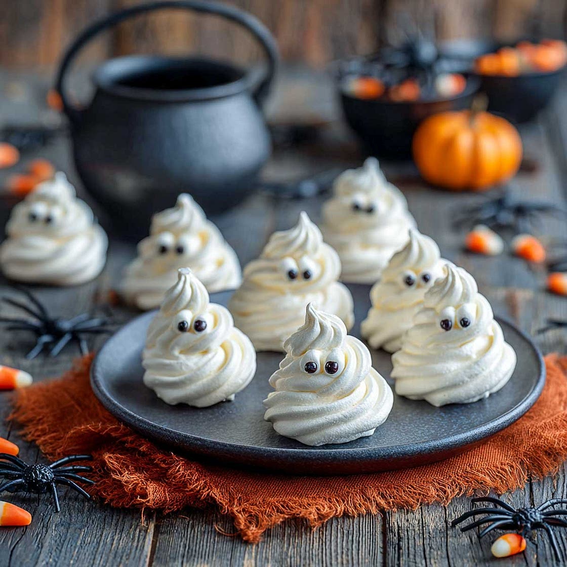Ghost Meringue Cookies