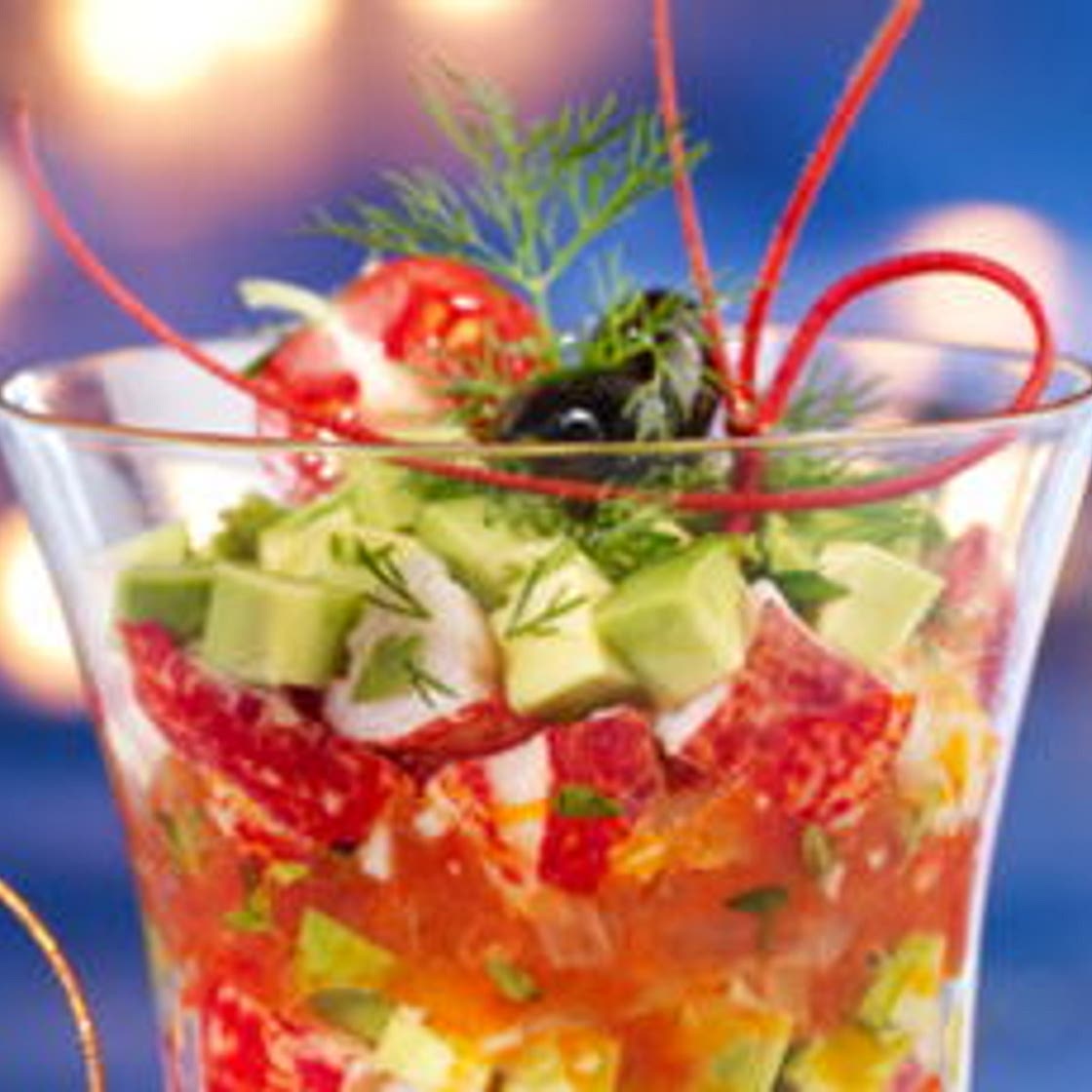 Verrine de homard anisé à l'avocat