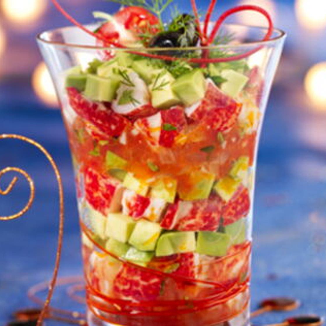 Verrine de homard anisé à l'avocat