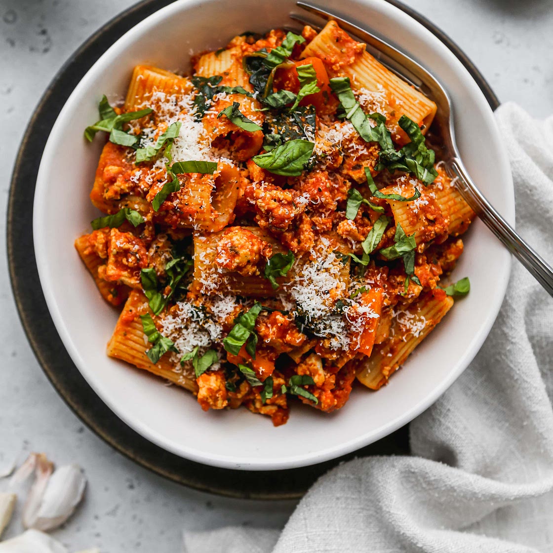 Easy Tofu Tomato Pasta With Vegetables