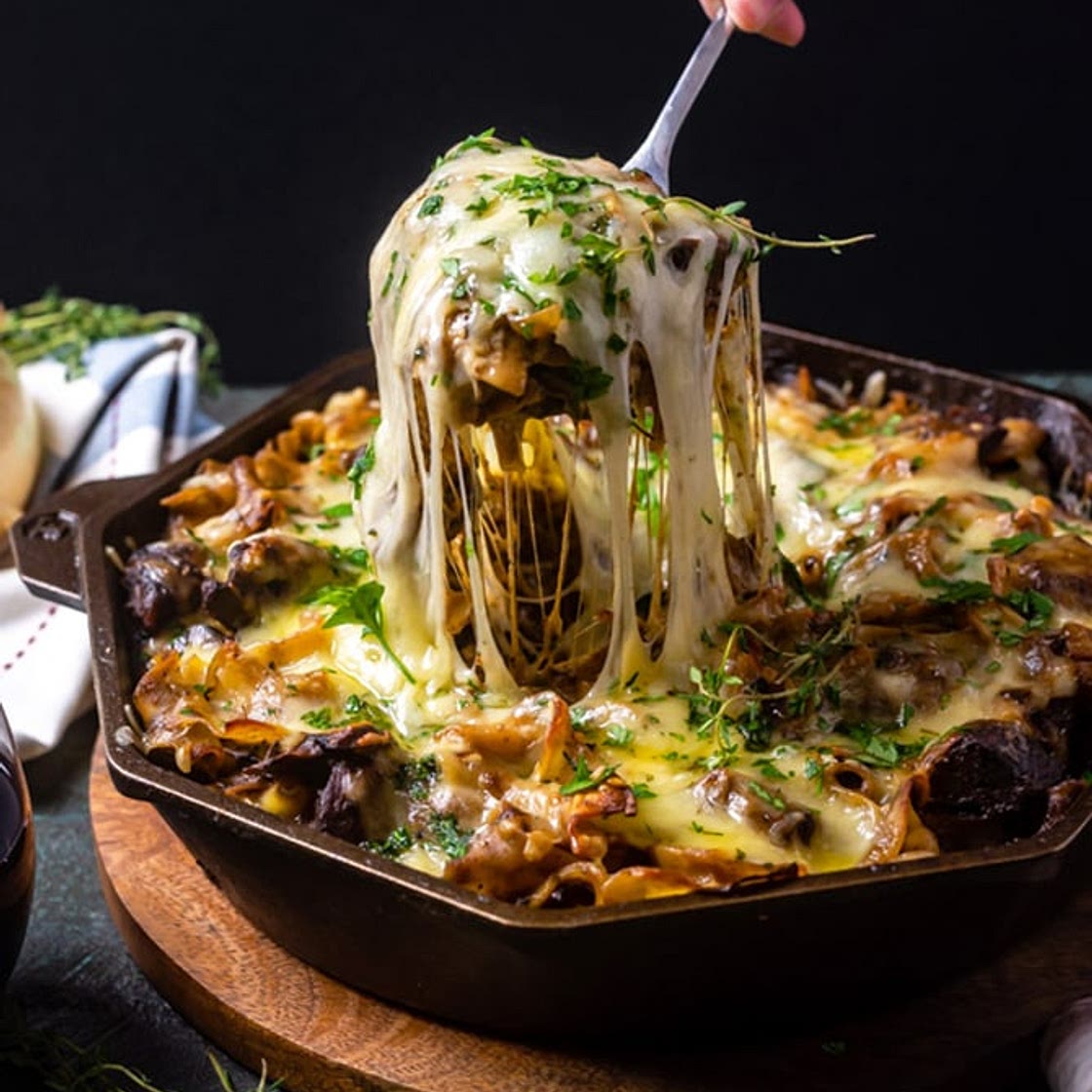 French Onion Beef Stroganoff