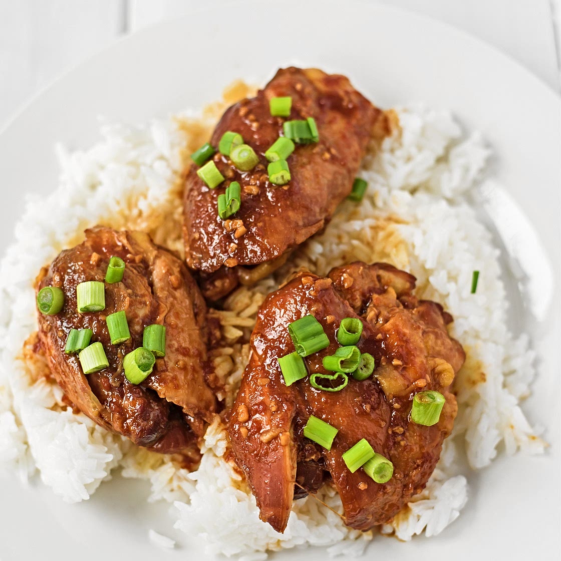 Crock Pot Garlic & Honey Chicken Thighs