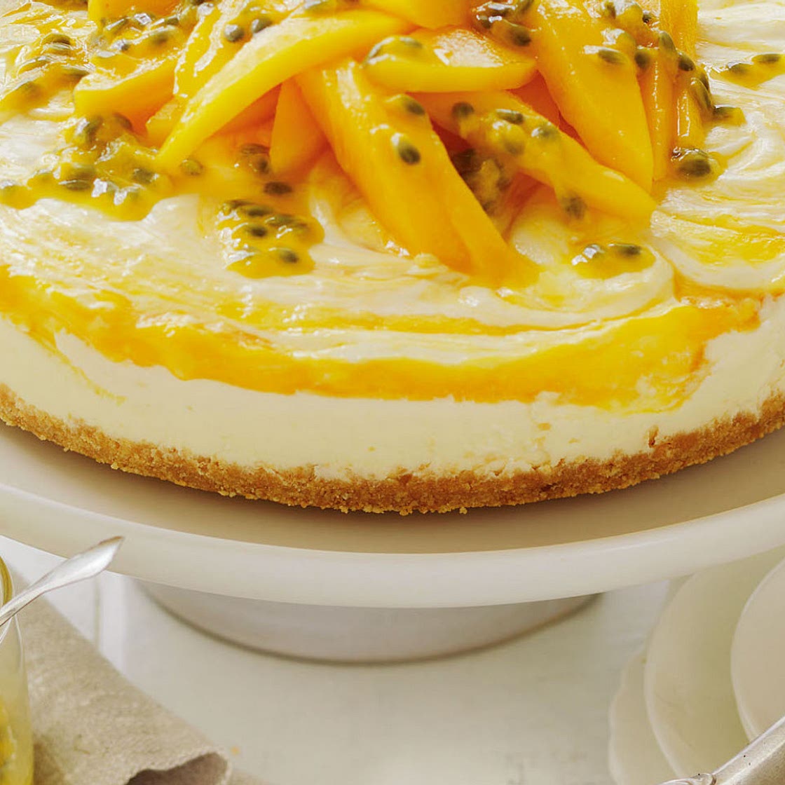 Mango and White Chocolate Cheesecake