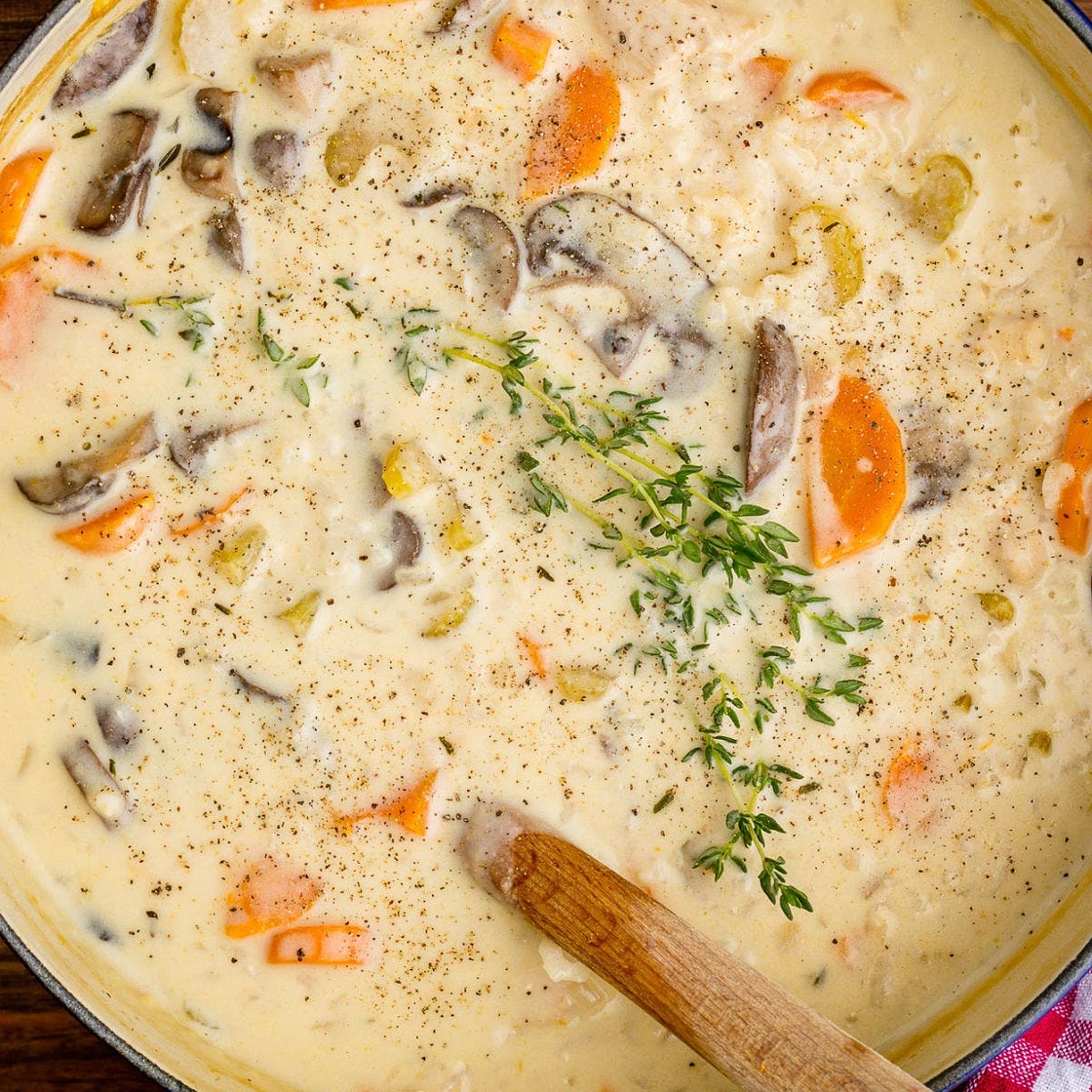 Creamy Chicken and Mushroom Soup