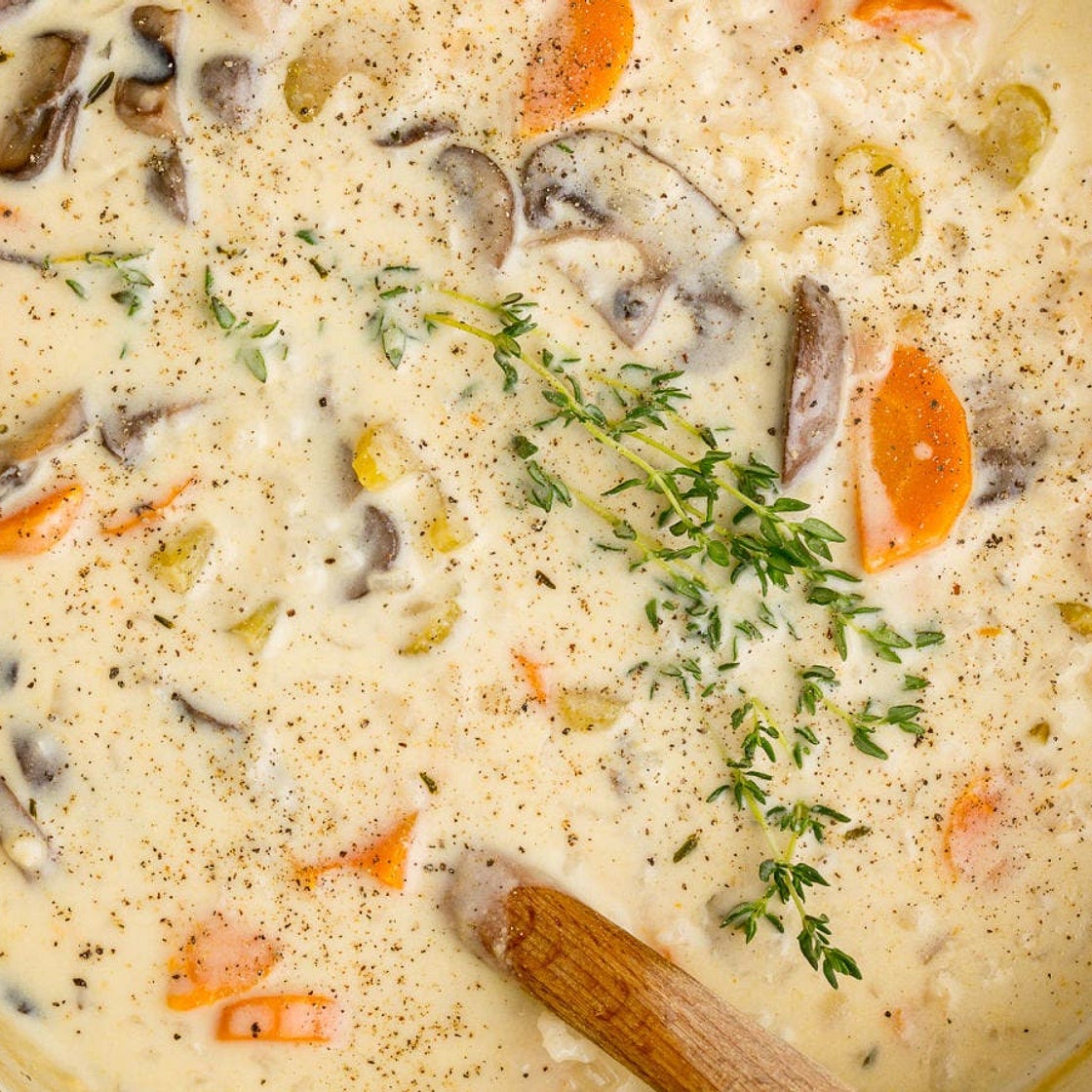 Creamy Chicken and Mushroom Soup