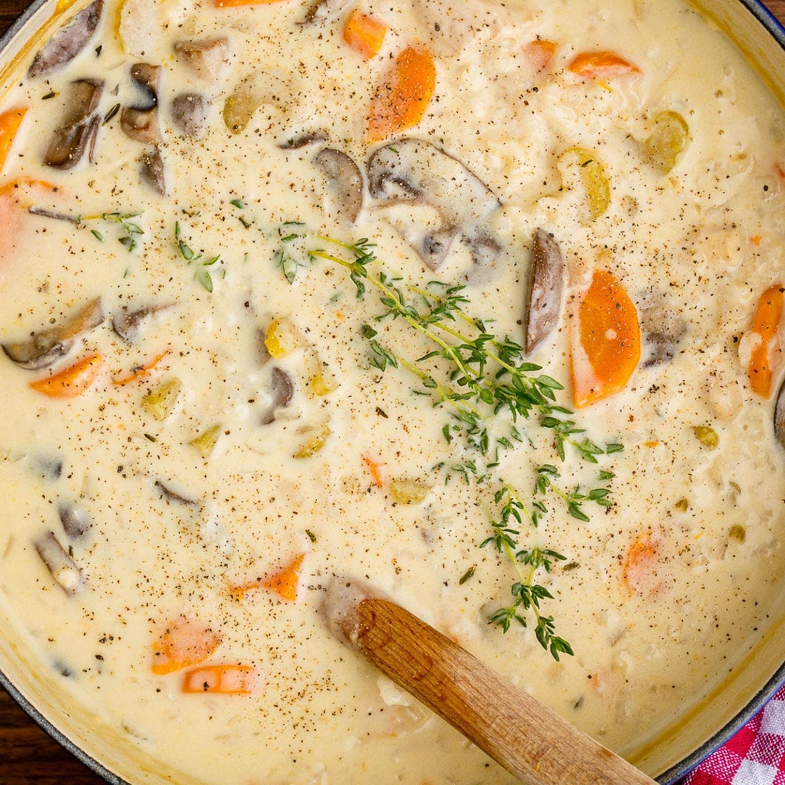 Creamy Chicken and Mushroom Soup