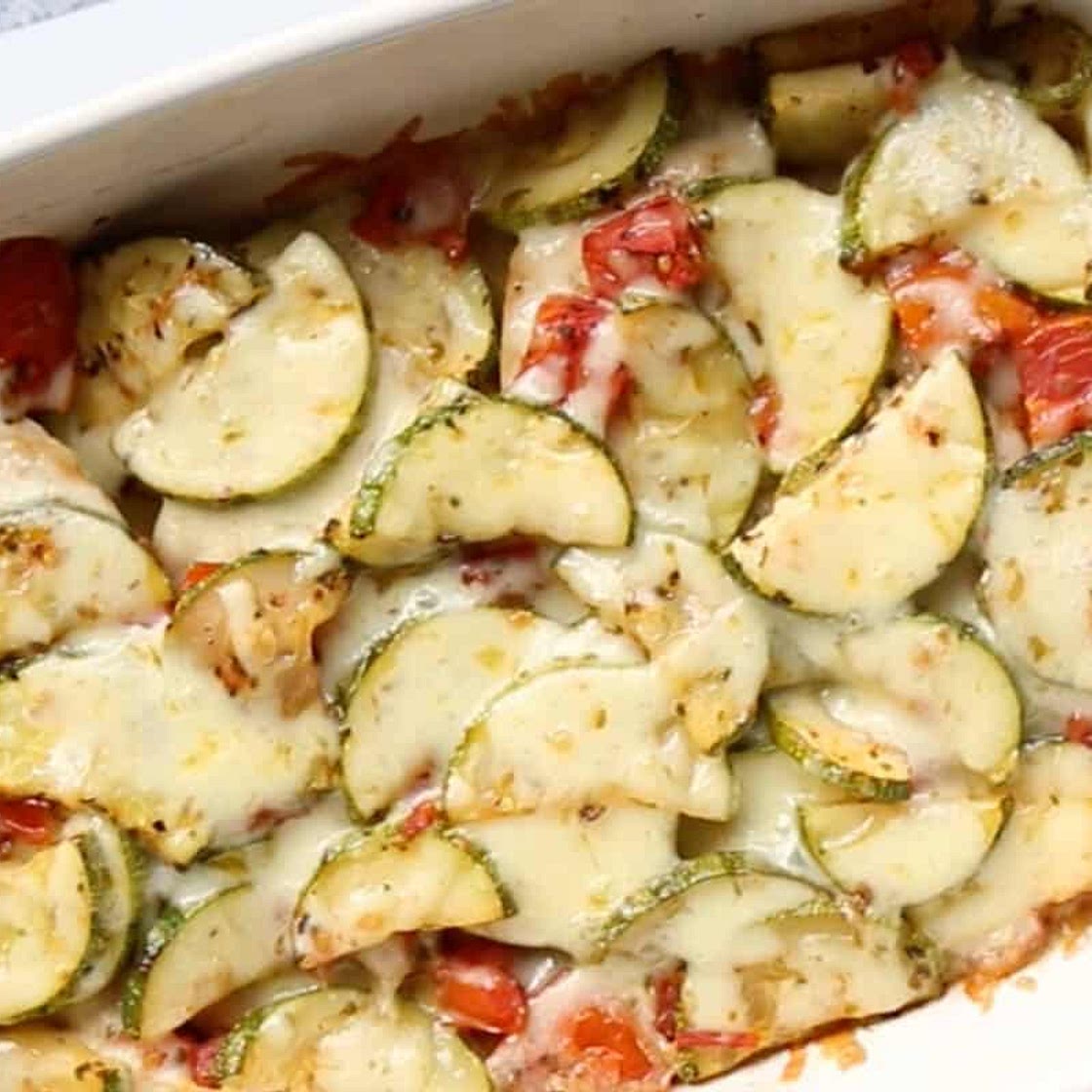 Baked Chicken and Zucchini Casserole with Tomato