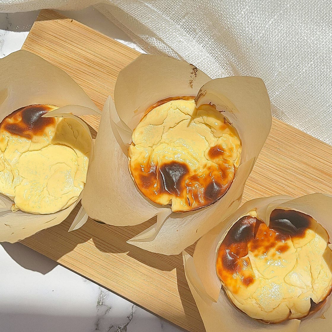 Mini Basque Cheesecakes- Low Calorie, High Protein