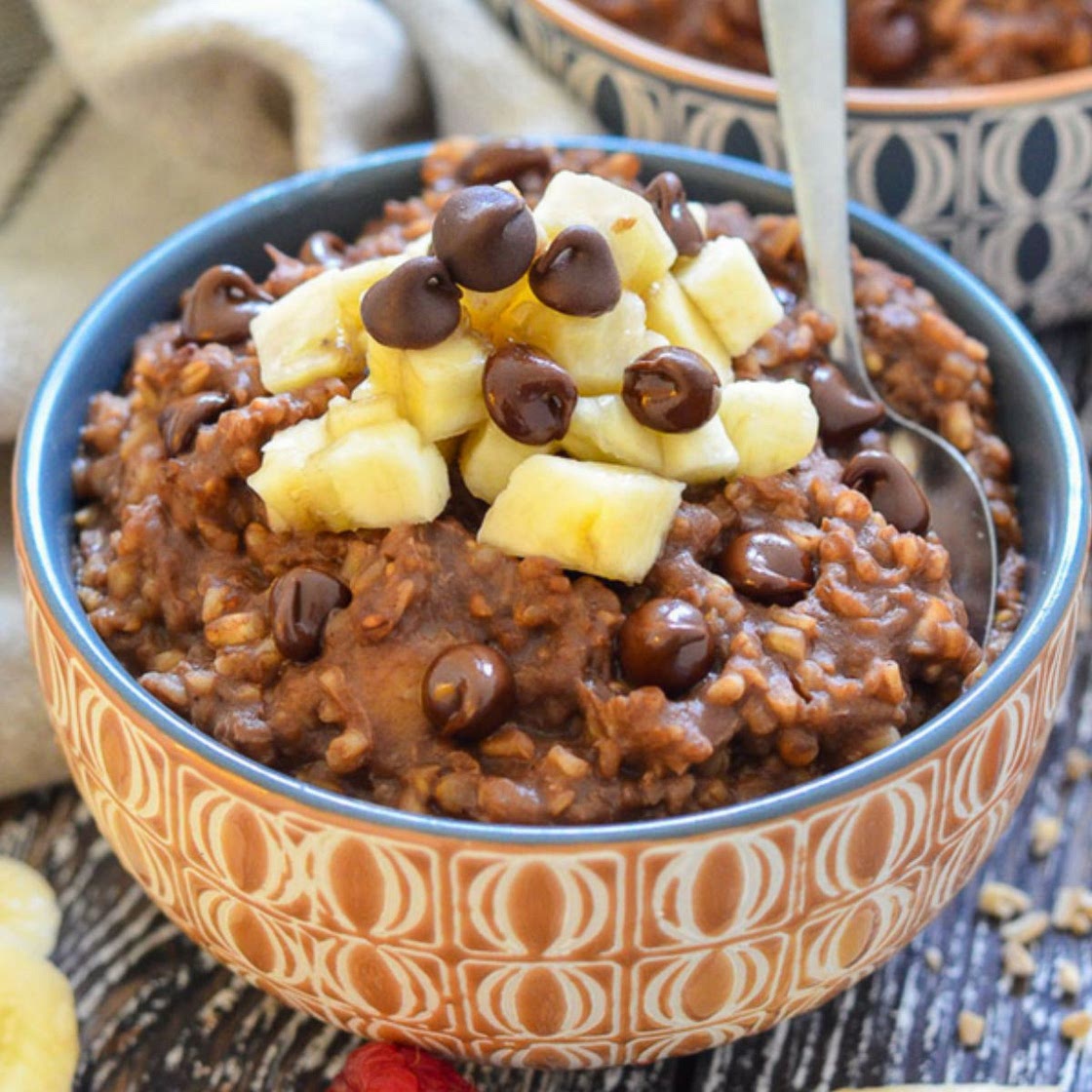 Healthy Chocolate Instant Pot Steel Cut Oats