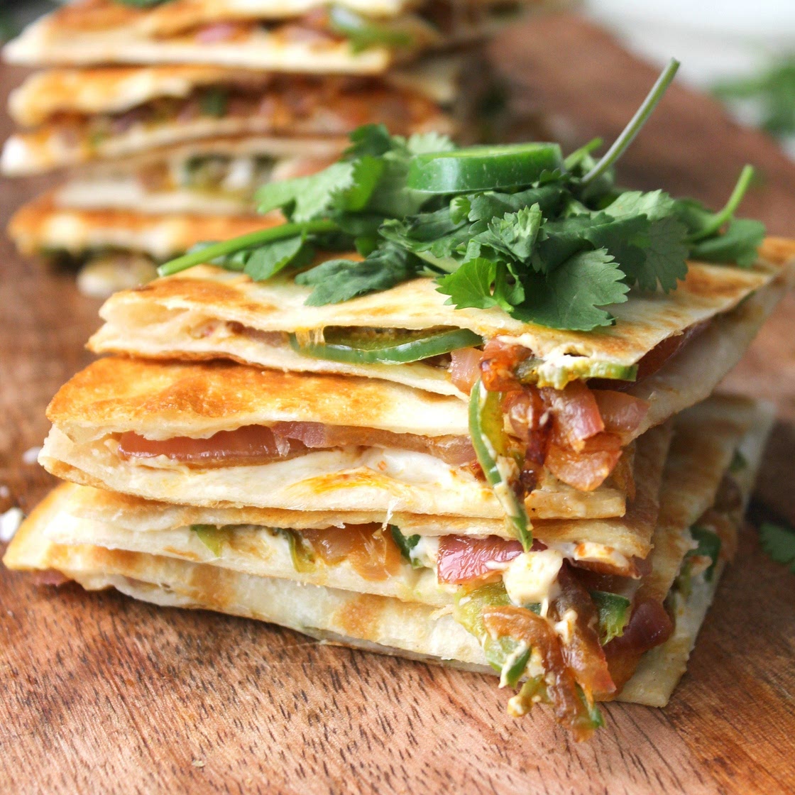 Vegan Jalapeño Popper Quesadillas