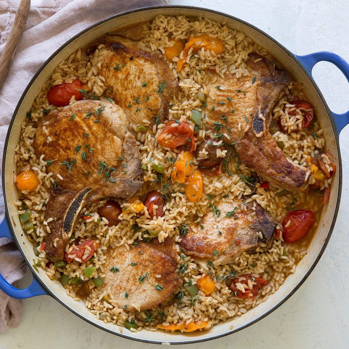 One-Pot Smoky Pork Chops and Rice