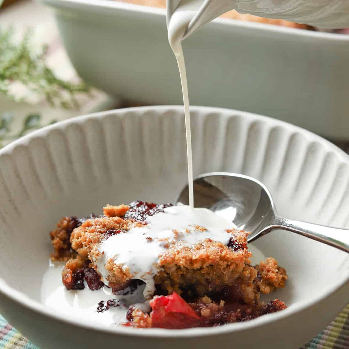 Gluten-Free Blackberry & Apple Crumble (Vegan)