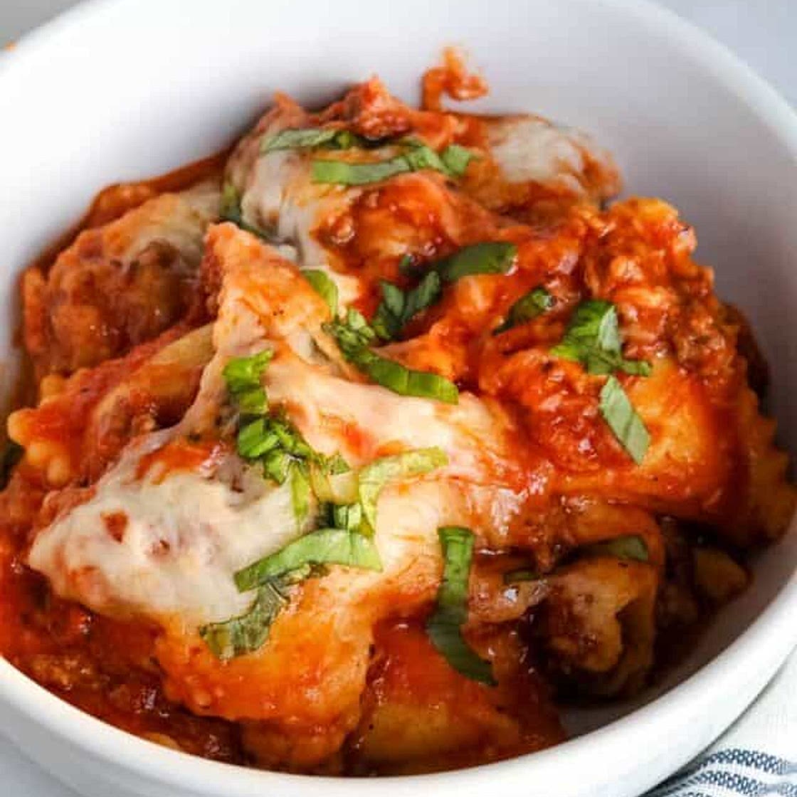 Crock Pot Ravioli Lasagna