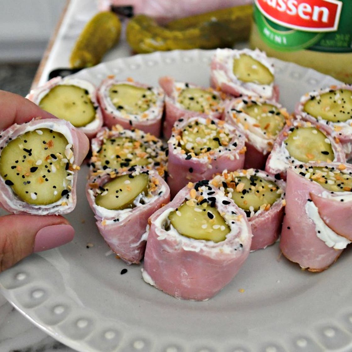 Ham, Pickle & Cream Cheese Roll-Ups