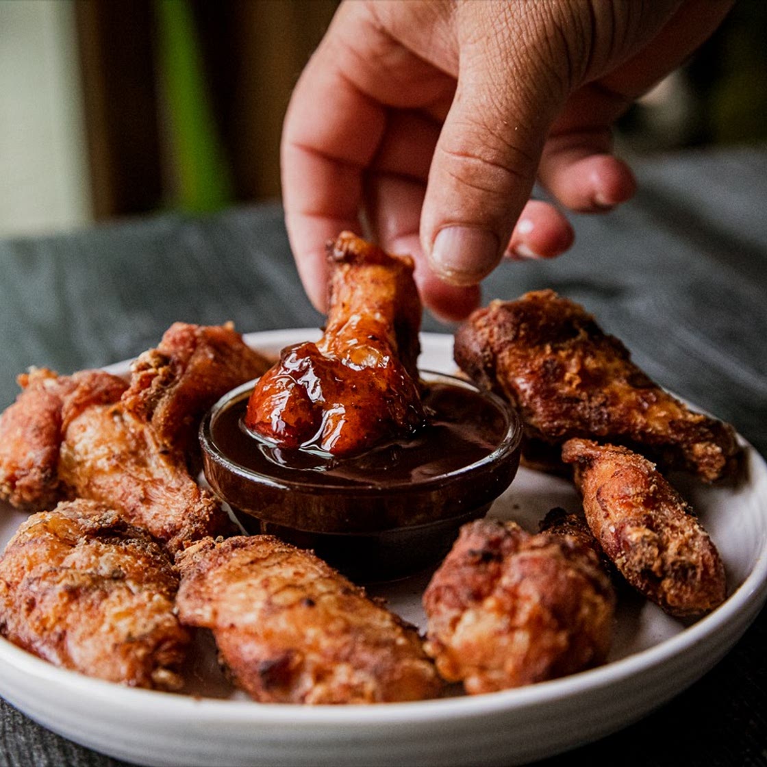 Breaded Smoked and Fried Chicken Wings