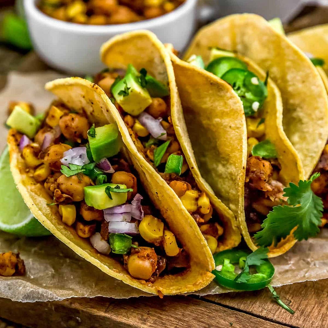 Spicy Pineapple Chickpea Tacos