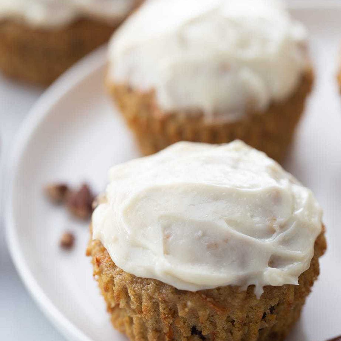 Healthy Carrot Cake Muffins