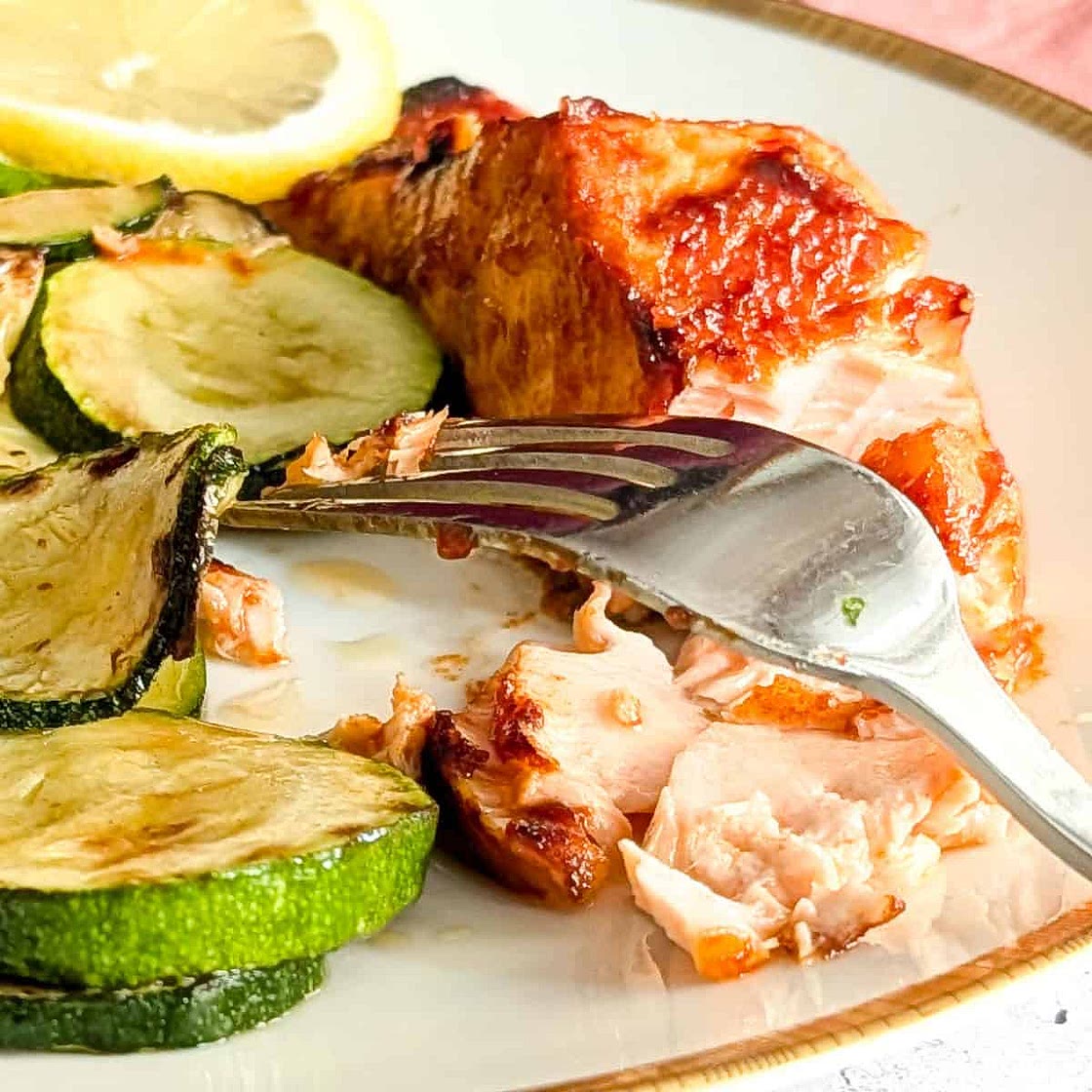 Air Fryer Honey Mustard Salmon