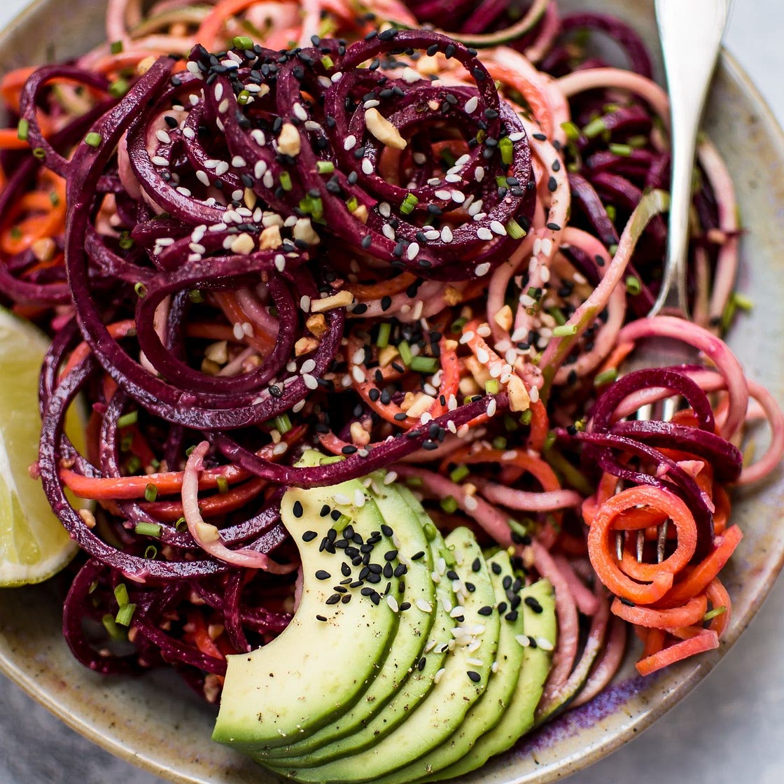 Rainbow Noodle Salad